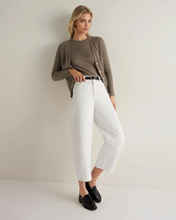Load image into Gallery viewer, N.Peal Women's Clara Cable V Neck Cashmere Cardigan Vintage Khaki Green
