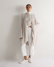 Load image into Gallery viewer, N.Peal Women's Lily Metal Trim Lightweight Cashmere Cape Pebble Grey
