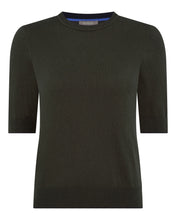 Load image into Gallery viewer, N.Peal Women's Cotton Cashmere T-Shirt Arabica Khaki Green

