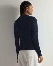Load image into Gallery viewer, Gauzy Collared Sweater Indigo Blue
