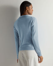 Load image into Gallery viewer, Gauzy Collared Sweater Sea Mist

