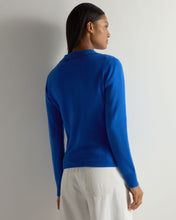 Load image into Gallery viewer, Gauzy Collared Sweater Sonic Blue

