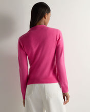 Load image into Gallery viewer, Gauzy Collared Sweater Vibrant pink
