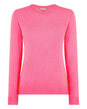 Load image into Gallery viewer, Gauzy Round Neck Sweater Camelia Pink
