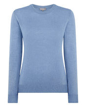 Load image into Gallery viewer, Gauzy Round Neck Sweater Sea Mist
