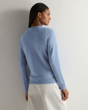Load image into Gallery viewer, Gauzy Round Neck Sweater Sea Mist
