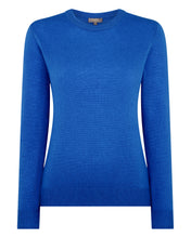 Load image into Gallery viewer, Gauzy Round Neck Sweater Sonic Blue
