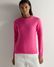 Load image into Gallery viewer, Gauzy Round Neck Sweater Vibrant pink

