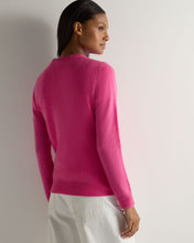 Load image into Gallery viewer, Gauzy Round Neck Sweater Vibrant pink
