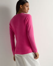 Load image into Gallery viewer, Gauzy V Neck Sweater Vibrant pink
