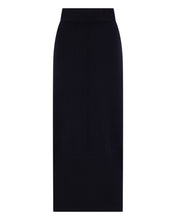Load image into Gallery viewer, N.Peal Women's Straight Cashmere Skirt Navy Blue
