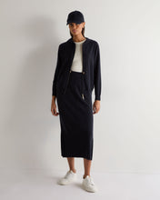 Load image into Gallery viewer, N.Peal Women's Straight Cashmere Skirt Navy Blue
