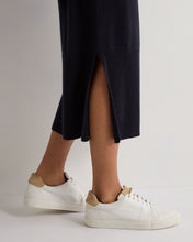 Load image into Gallery viewer, N.Peal Women's Straight Cashmere Skirt Navy Blue

