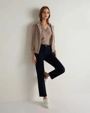 Load image into Gallery viewer, N.Peal Women's Cashmere Polo Shirt Oatmeal Brown
