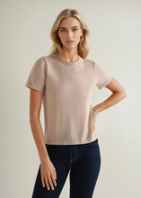 Load image into Gallery viewer, N.Peal Women's Lottie Cashmere T-Shirt Ecru White
