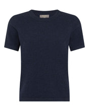 Load image into Gallery viewer, N.Peal Women's Lottie Cashmere T-Shirt Indigo Blue
