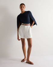Load image into Gallery viewer, N.Peal Women's Lottie Cashmere T-Shirt Indigo Blue
