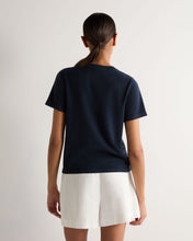 Load image into Gallery viewer, N.Peal Women's Lottie Cashmere T-Shirt Indigo Blue
