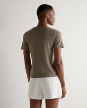Load image into Gallery viewer, N.Peal Women's Lottie Cashmere T-Shirt Vintage Khaki Green
