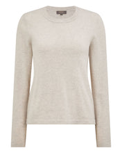 Load image into Gallery viewer, N.Peal Women's Hallie Round Neck Cashmere Jumper Pebble Grey
