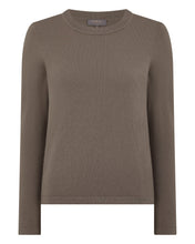 Load image into Gallery viewer, N.Peal Women's Hallie Round Neck Cashmere Jumper Vintage Khaki Green
