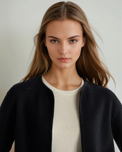 Load image into Gallery viewer, N.Peal Women's Milano Cashmere Jacket Navy Blue
