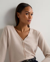 Load image into Gallery viewer, N.Peal Women's Lara V Neck Cashmere Cardigan Dusk Pink
