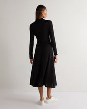 Load image into Gallery viewer, N.Peal Women's Polo Collar Silk Cashmere Dress Black
