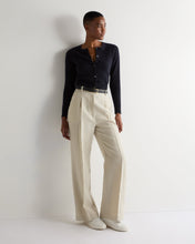 Load image into Gallery viewer, N.Peal Women's Chunky Crop Cashmere Cardigan Navy Blue
