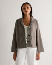 Load image into Gallery viewer, N.Peal Women's Safari Milano Cashmere Jacket Vintage Khaki Green

