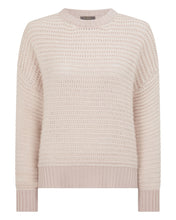 Load image into Gallery viewer, N.Peal Women's Mesh Knit Cashmere Silk Jumper Dusk Pink
