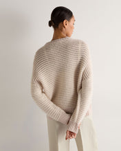 Load image into Gallery viewer, N.Peal Women's Mesh Knit Cashmere Silk Jumper Dusk Pink
