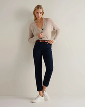 Load image into Gallery viewer, N.Peal Women's Mesh Stitch Cashmere Cardigan Ecru White Sparkle
