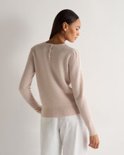Load image into Gallery viewer, N.Peal Women's Tuck Stitch Cashmere Jumper Dusk Pink

