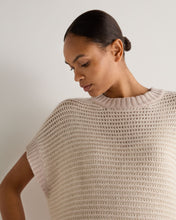 Load image into Gallery viewer, N.Peal Women's Mesh Stitch Cashmere Silk Poncho Dusk Pink
