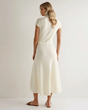 Load image into Gallery viewer, N.Peal Women's Moss Stitch Cotton Cashmere Dress New Ivory White
