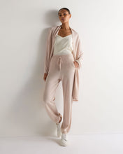 Load image into Gallery viewer, N.Peal Women's Cashmere Cuffed Lounge Trouser Ecru White
