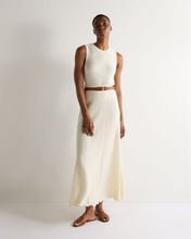 Load image into Gallery viewer, N.Peal Women's Chevron Stitch Cashmere Maxi Skirt New Ivory White
