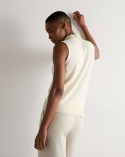 Load image into Gallery viewer, N.Peal Women's Aurora Mock Neck Cashmere Tank Top New Ivory White
