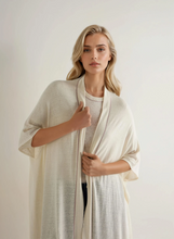 Load image into Gallery viewer, N.Peal Women's Linen Blend Kaftan New Ivory White

