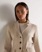 Load image into Gallery viewer, N.Peal Women's Wool Cashmere Utility Blazer Ecru White
