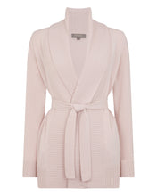 Load image into Gallery viewer, N.Peal Women's Rib Placket Cashmere Cardigan Dusk Pink
