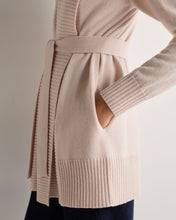 Load image into Gallery viewer, N.Peal Women's Rib Placket Cashmere Cardigan Dusk Pink
