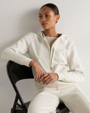 Load image into Gallery viewer, N.Peal Women's Double Faced Cotton Blend Hoodie New Ivory White
