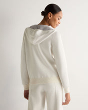 Load image into Gallery viewer, N.Peal Women's Double Faced Cotton Blend Hoodie New Ivory White
