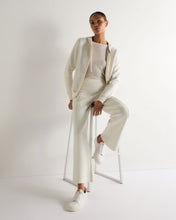 Load image into Gallery viewer, N.Peal Women's Double Faced Cotton Blend Trousers New Ivory White
