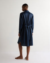 Load image into Gallery viewer, N.Peal Women's Catania Linen Shirt Dress Navy Blue
