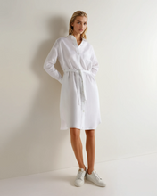 Load image into Gallery viewer, N.Peal Women's Catania Linen Shirt Dress White
