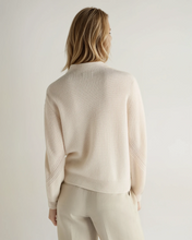 Load image into Gallery viewer, N.Peal Women's Ribbed Funnel Neck Cashmere Jumper New Ivory White
