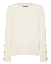 Load image into Gallery viewer, N.Peal Women's Raglan Sleeve Cashmere Jumper New Ivory White
